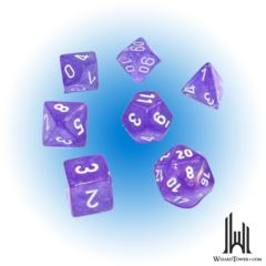 Borealis - Polyhedral 7-Die Set - Purple / White Luminary